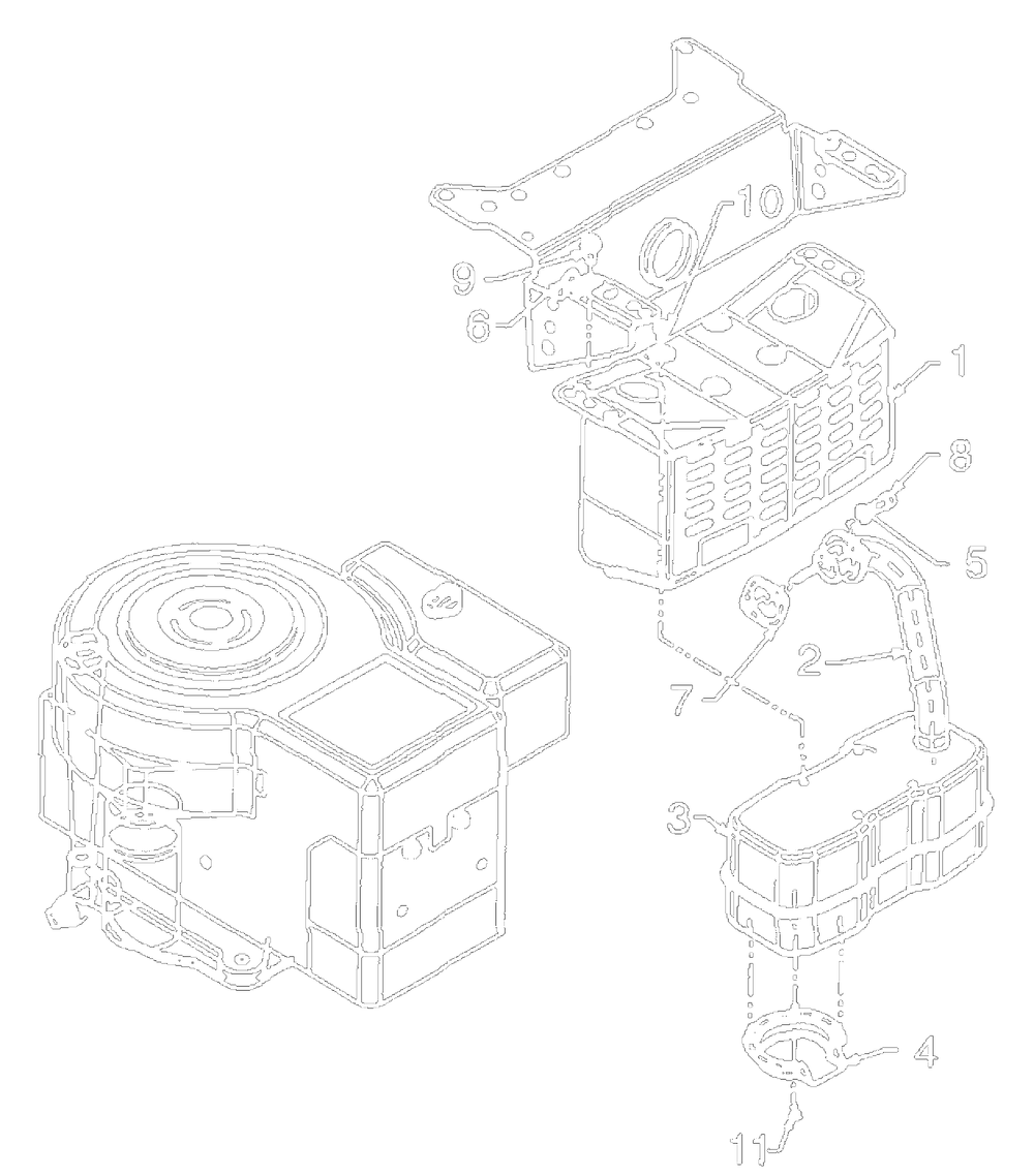 Engine Accessories, Muffler Diagram and Parts List for 13AH660F301 1999 Yard Machines Lawn Tractor